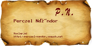 Perczel Nándor névjegykártya